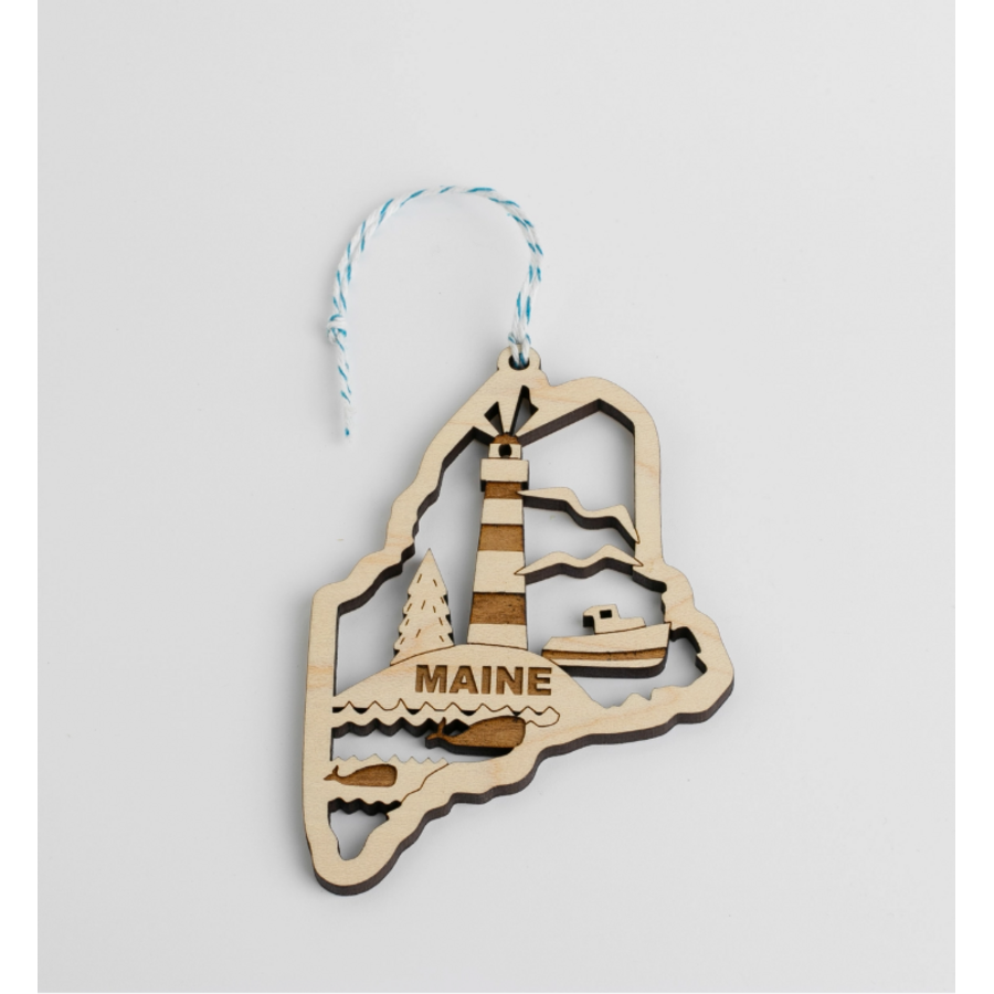 Maine State Christmas Ornament Lighthouse