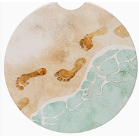 Shoreside Footprints Car Coaster