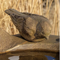 Driftwood Perch Cast Stone Birdbath