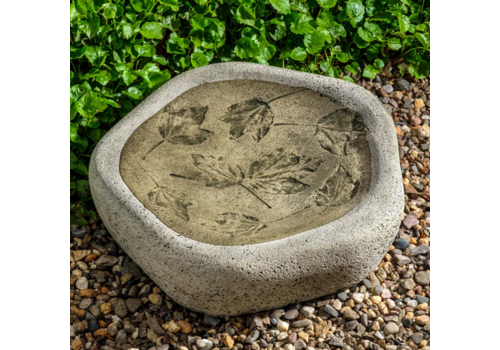  Campania International Woodland Leaves Birdbath Small 