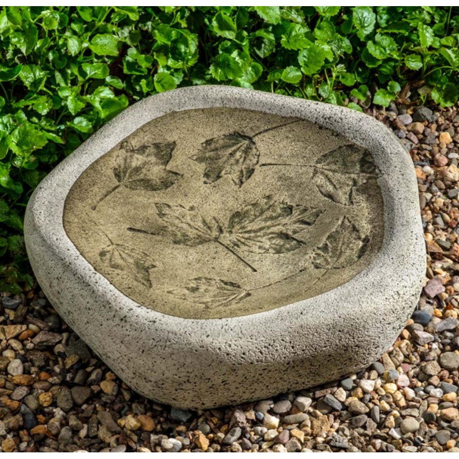 Woodland Leaves Birdbath Small