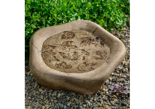  Campania International Woodland Leaves Birdbath Large 