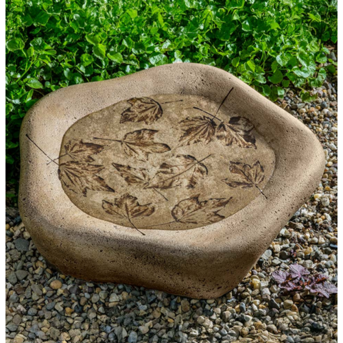  Campania International Woodland Leaves Birdbath Large 