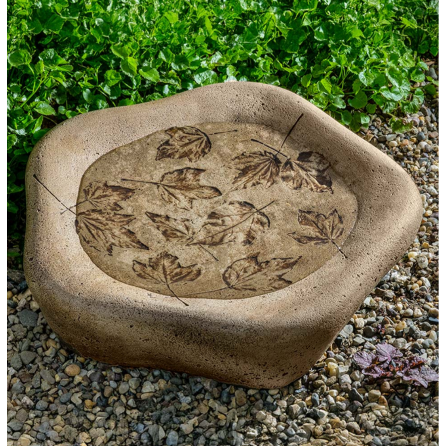 Woodland Leaves Birdbath Large