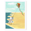 Molly O Seagull Flying Kite Card