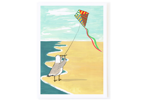  Molly O Seagull Flying Kite Card 
