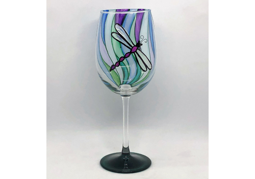  Dragonfly Wine Glass 