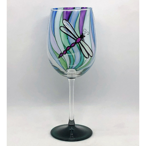  Dragonfly Wine Glass 