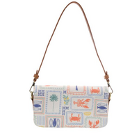 Coastal Charm Canvas Mini Flap Crossbody