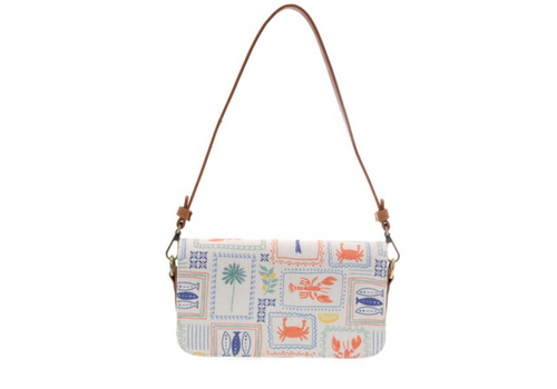 Joy Accessories Coastal Charm Canvas Mini Flap Crossbody 