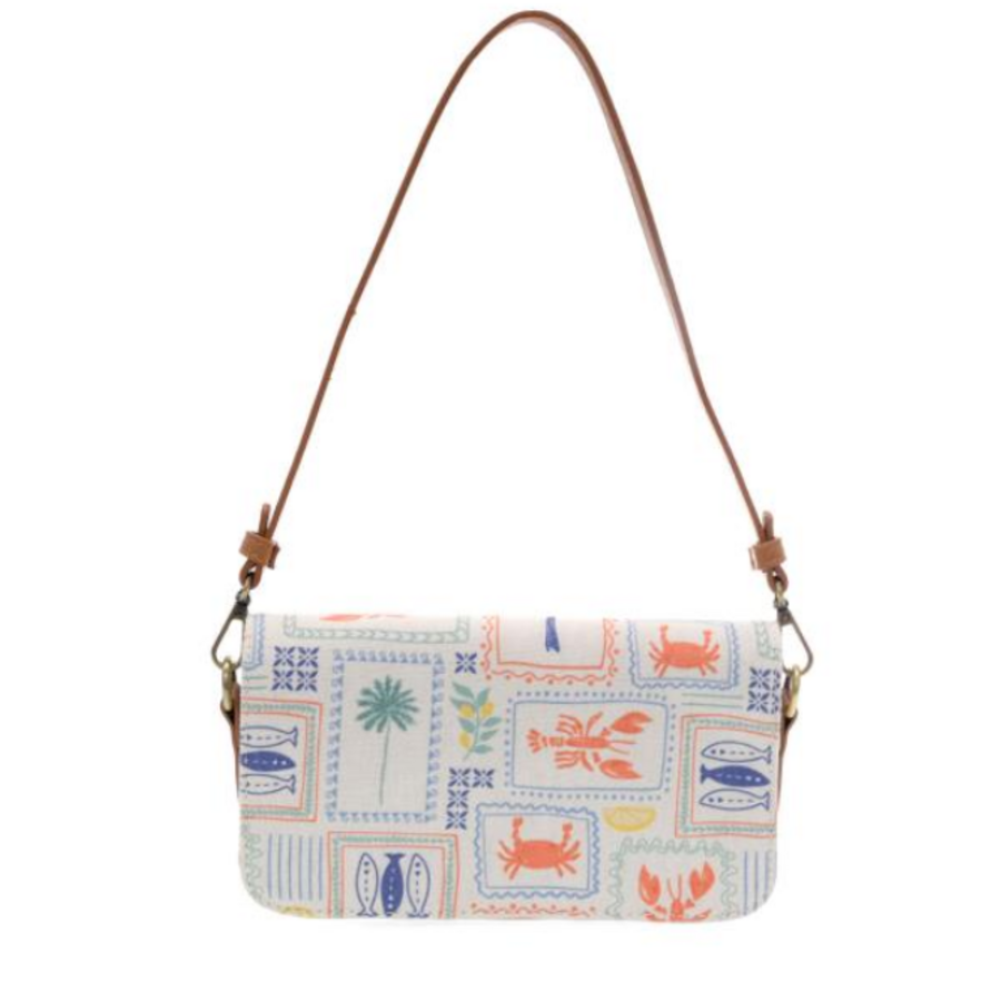 Coastal Charm Canvas Mini Flap Crossbody