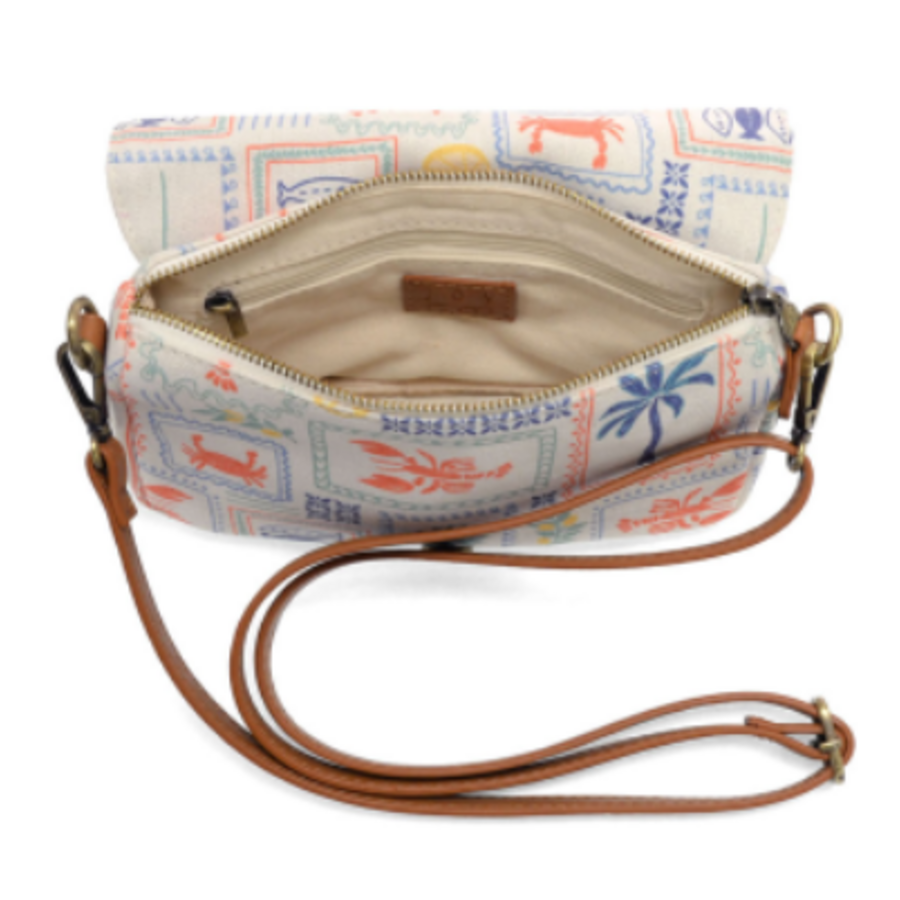 Coastal Charm Canvas Mini Flap Crossbody