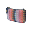 Joy Accessories Woven Stripe Straw Mini Wristlet Cross Body