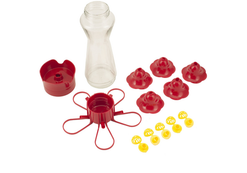  Bradley Caldwell, Inc Pinch Waist Glass Hummingbird Feeder 16 oz. 