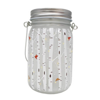 Birch Trees LED Mason Jar