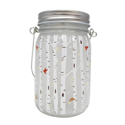  Birch Trees LED Mason Jar 
