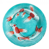 Koi Pond Glass Bird Bath