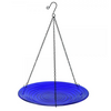 Cobalt Swirls Glass Hanging Bird Bath