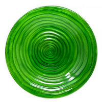 Hunter Green Glass Bird Bath