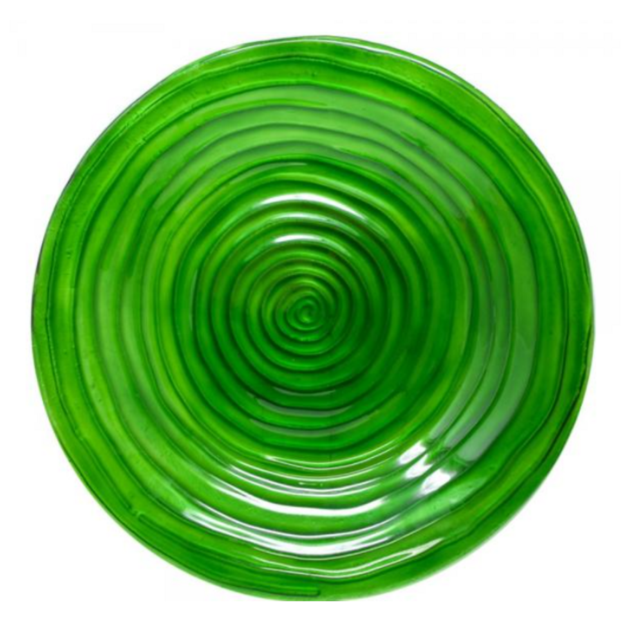 Hunter Green Glass Bird Bath