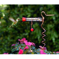 Flower Pot One Tube Hummingbird Feeder