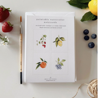 Fruit Paintable Notecards