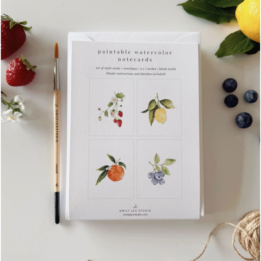 Fruit Paintable Notecards