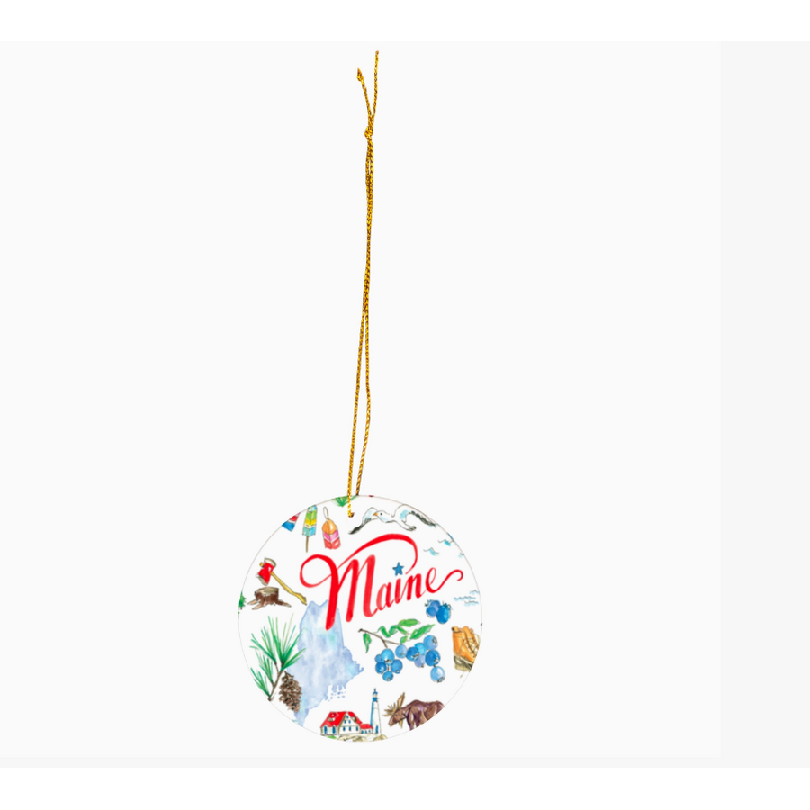 Maine State Collection Ceramic Ornament