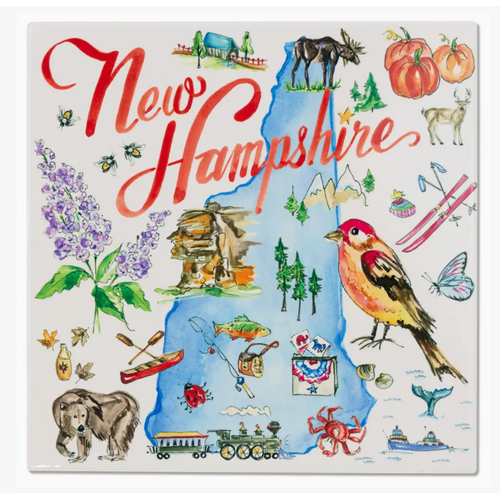 Boston International NH State Collection 8" Ceramic Trivet 
