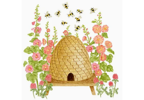  Alice's Cottage Flour Sack Towel Bees & Flowers 