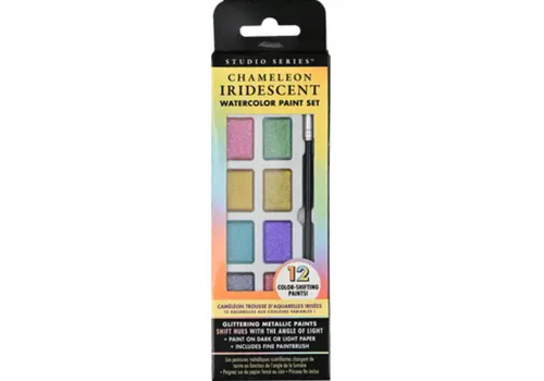  Peter Pauper Press Chameleon Iridescent Watercolor Paint Set (12 Colors) 