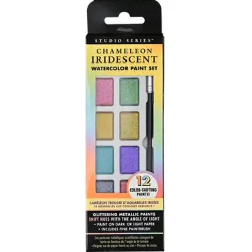  Peter Pauper Press Chameleon Iridescent Watercolor Paint Set (12 Colors) 