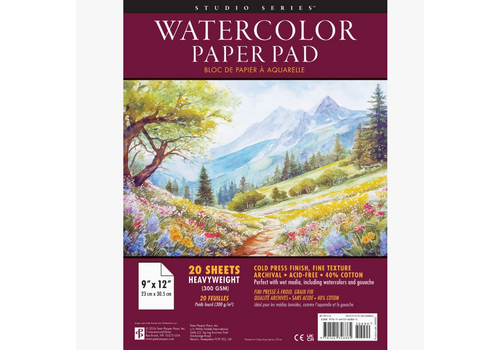  Peter Pauper Press Studio Series Watercolor Paper Pad 9x12 