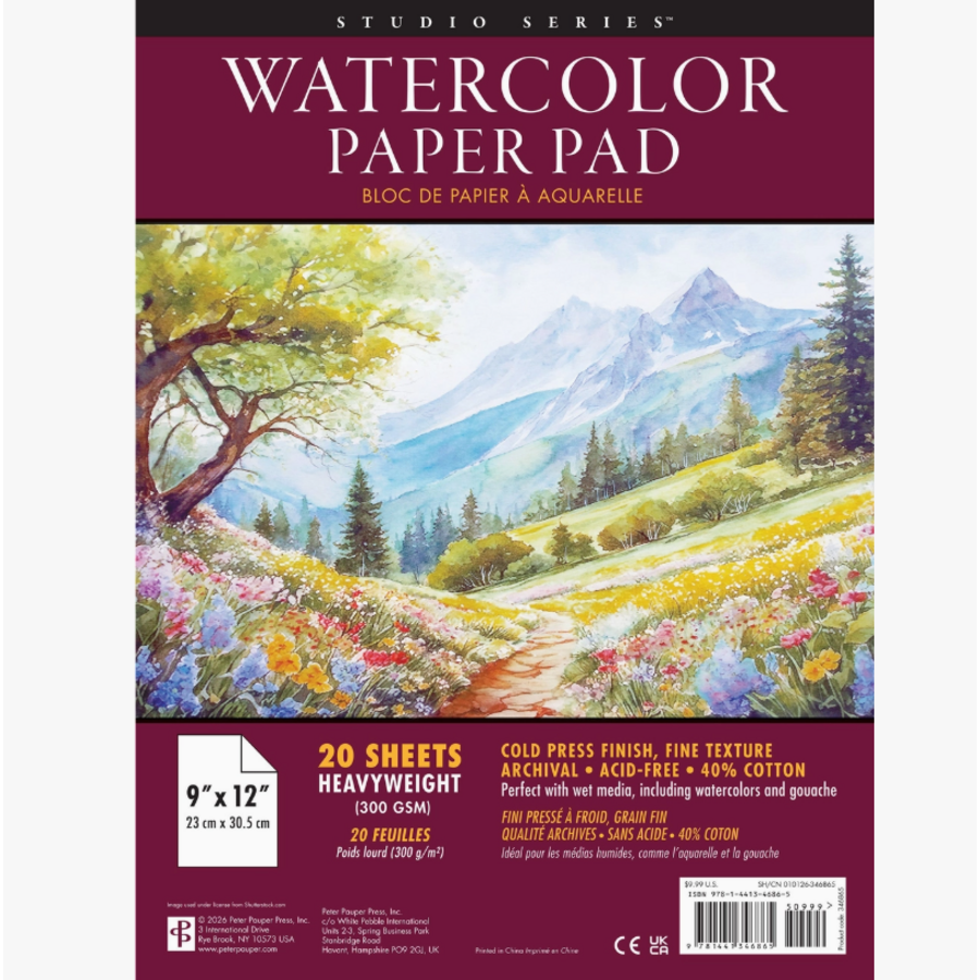Studio Series Watercolor Paper Pad 9x12