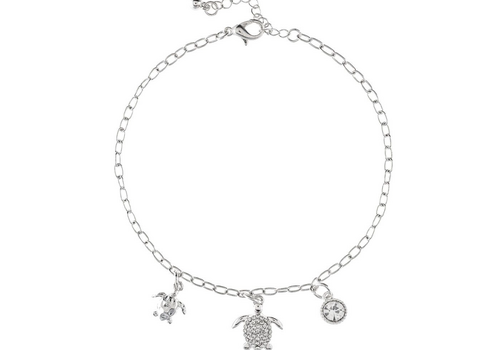  Rain Jewelry Collection Turtle Charms Chain Anklet 