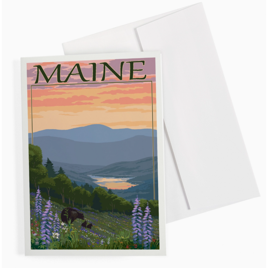 Bear & Cubs Maine Notecard