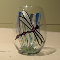 Dragonfly Stemless Goblet