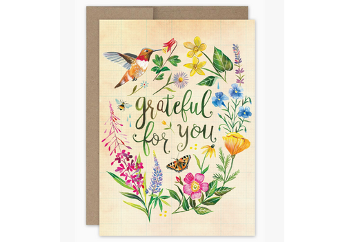  Biely & Shoaf Grateful Hummingbird Thank You Card 