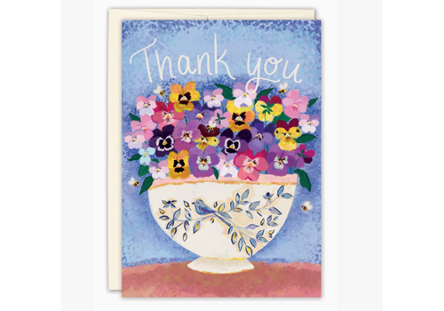  Biely & Shoaf Pansies Thank You Card 