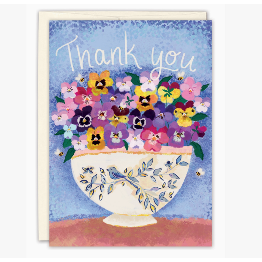 Pansies Thank You Card