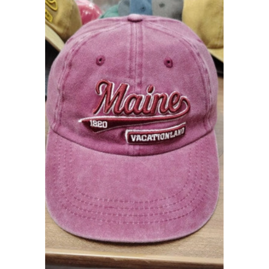 Maine 1820 Vacationland Cap Red
