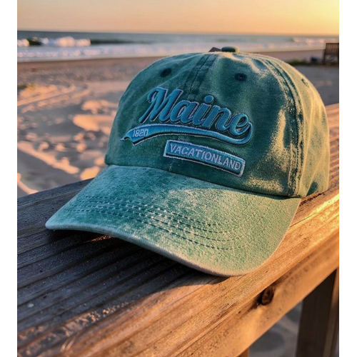  Maine Souvenirs Maine 1820 Vacationland Cap Green 