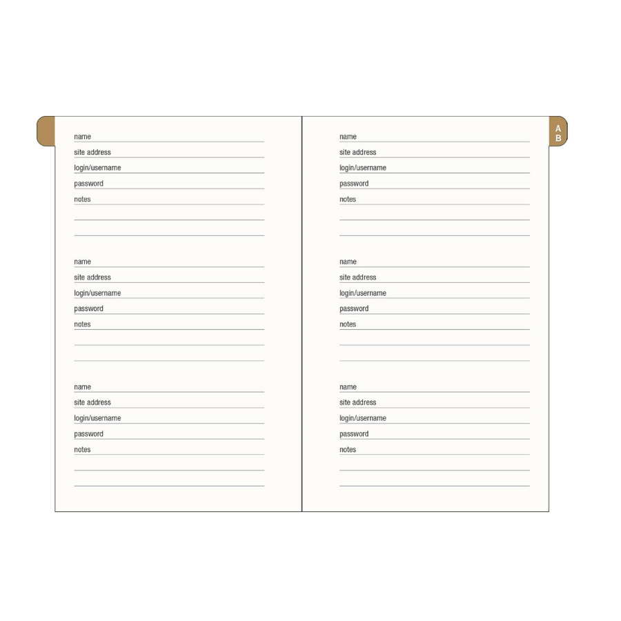 Cosmos Internet Address & Password Logbook