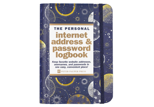  Peter Pauper Press Cosmos Internet Address & Password Logbook 