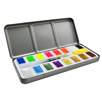 Metallic & Neon Watercolor Paint Set (18 Colors)