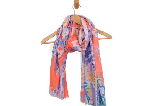  Joy Accessories Abstract Coral Scarf 