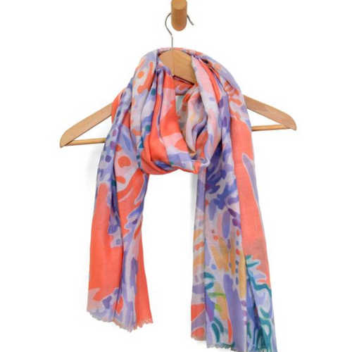  Joy Accessories Abstract Coral Scarf 
