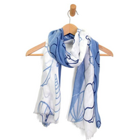 Shells & Starfish Scarf Blue