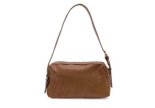  Joy Accessories Vegan Leather Double Zip Shoulder Bag 