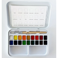 emily lex Watercolor Paint Set 18 Colors w/ Brush
